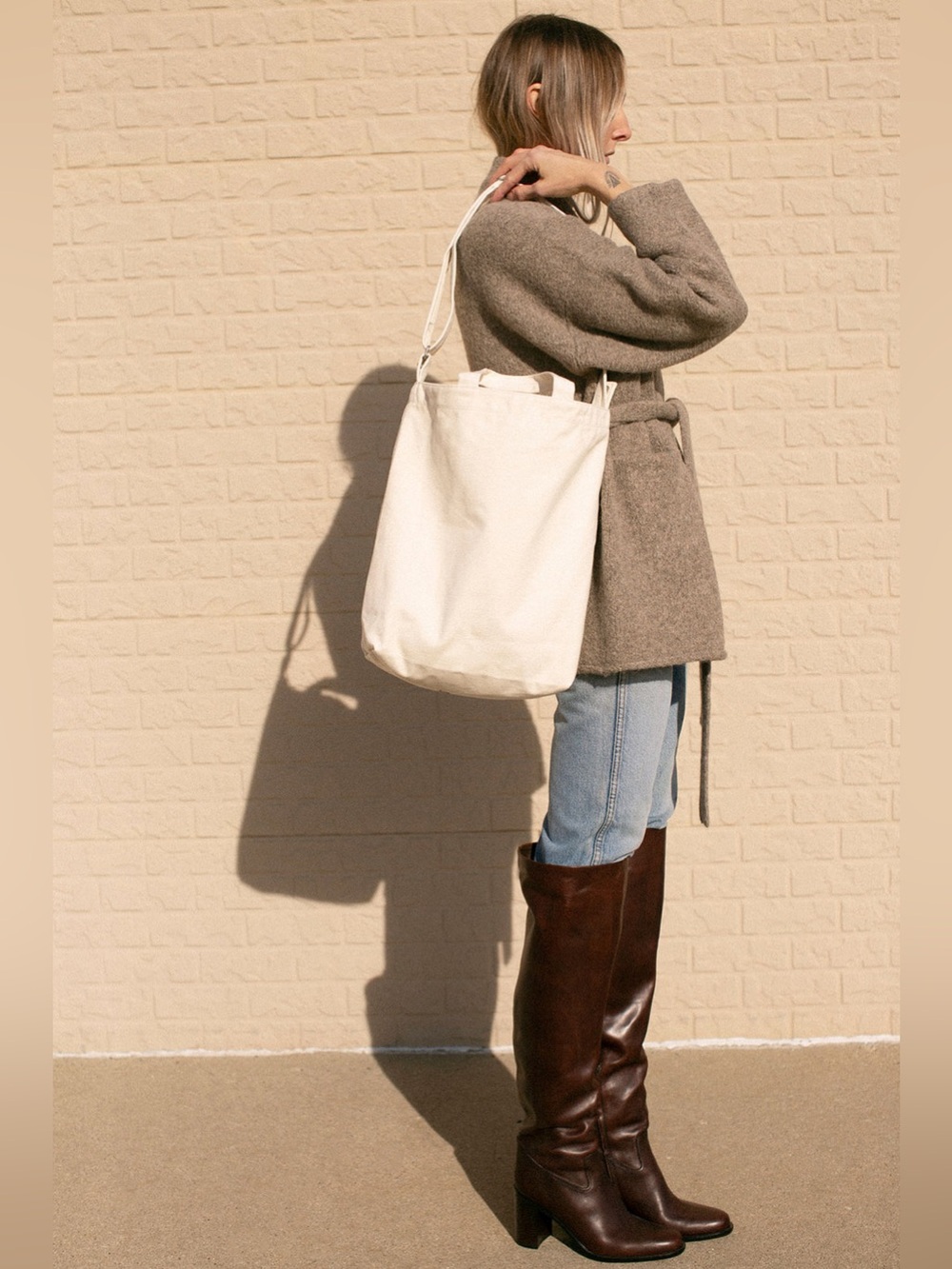 NEW Baggu Duck Canvas Cotton Tote Bag Boat Tote Natural